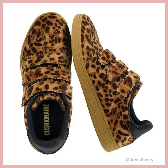 Vegan Hair Calf Sneakers with Hook Loop Closure, Lightweight Comfort - Picture 2 of 8